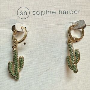 Sophie Harper Gold and Green Cactus Earrings